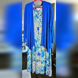 Carole Hochman Dress and Cardigan Set